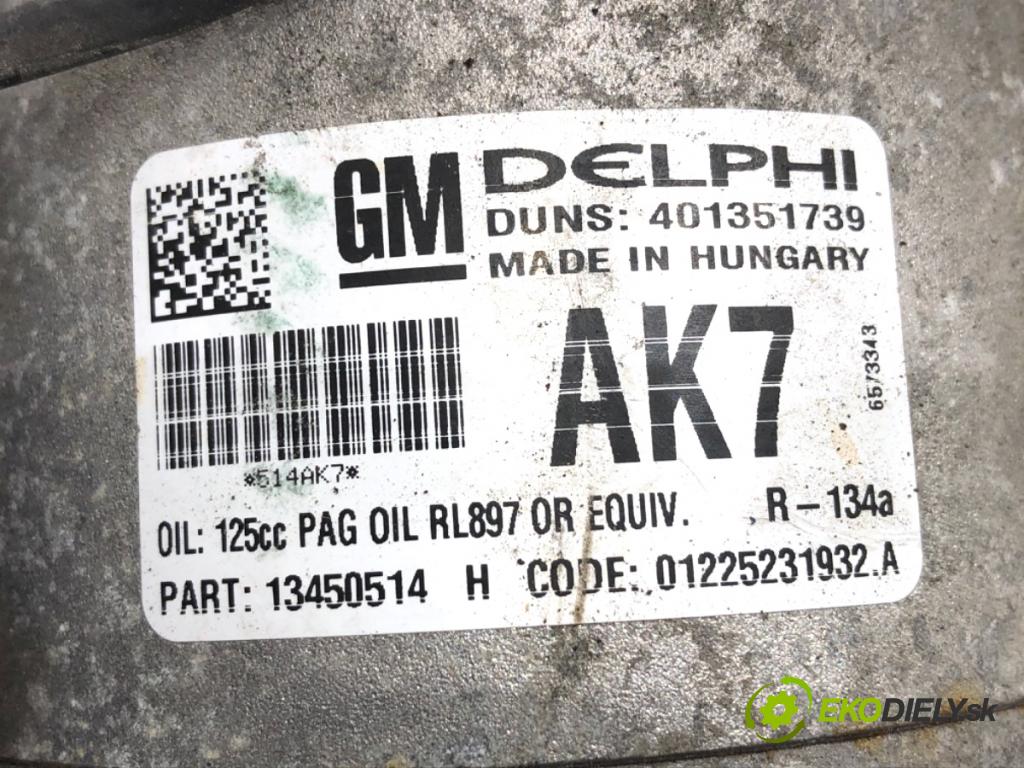 OPEL ZAFIRA C nadwozie wielkoprzestrzenne (MPV) 2014 96 kW 2.0 CDTi (75) 1956 Kompresor klimatizácie 13450514 (Kompresor klimatizácie)