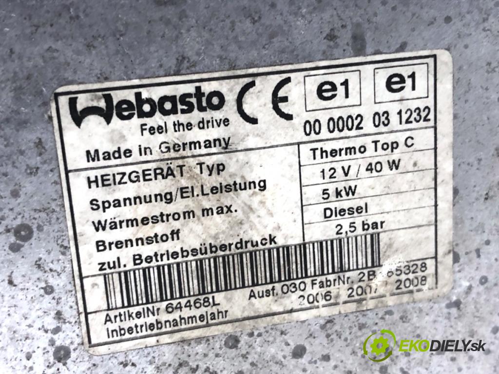 BMW E53 SUV 2006 160 kW 3.0 d 2993 Webasto 6918942 (Webasto ohřívače)