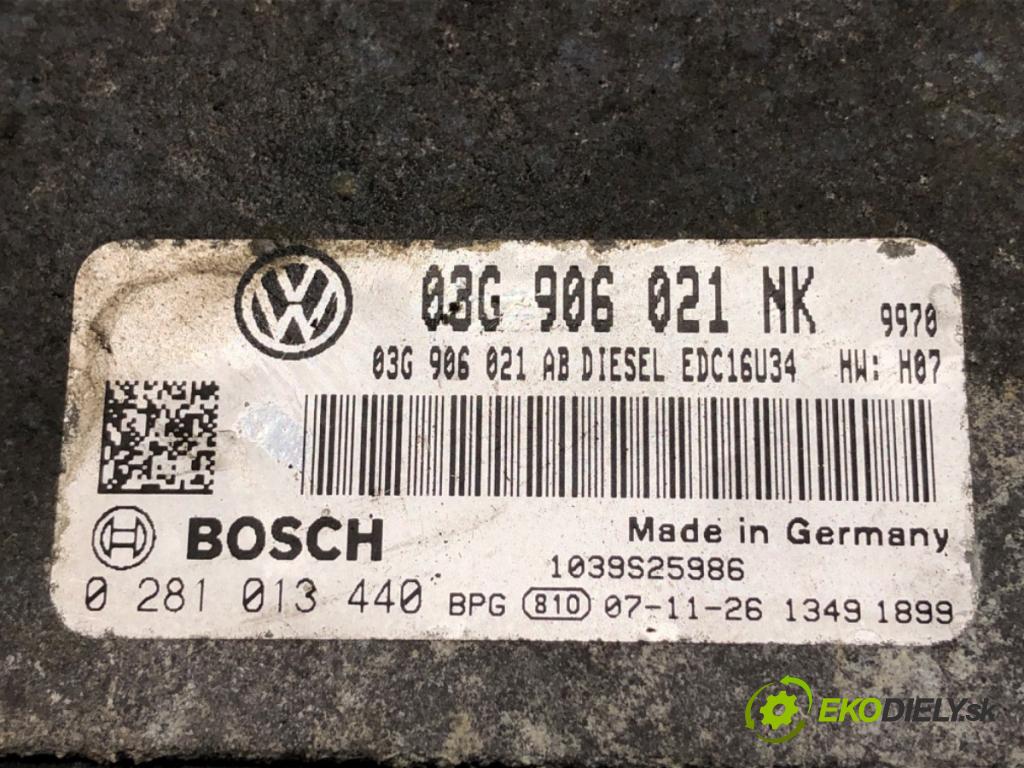 VW PASSAT B6 sedan 2007 103 kW 2.0 TDI 1968 riadiaca jednotka Motor 03G906021NK (Riadiaca jednotka)