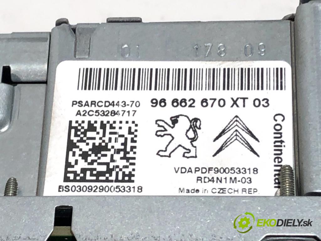 CITROEN C4 PICASSO I nadwozie wielkoprzestrzenne (MPV) 2009 80 kW 1.6 HDi 1560 RADIO 96662670XT (Audio zariadenie)