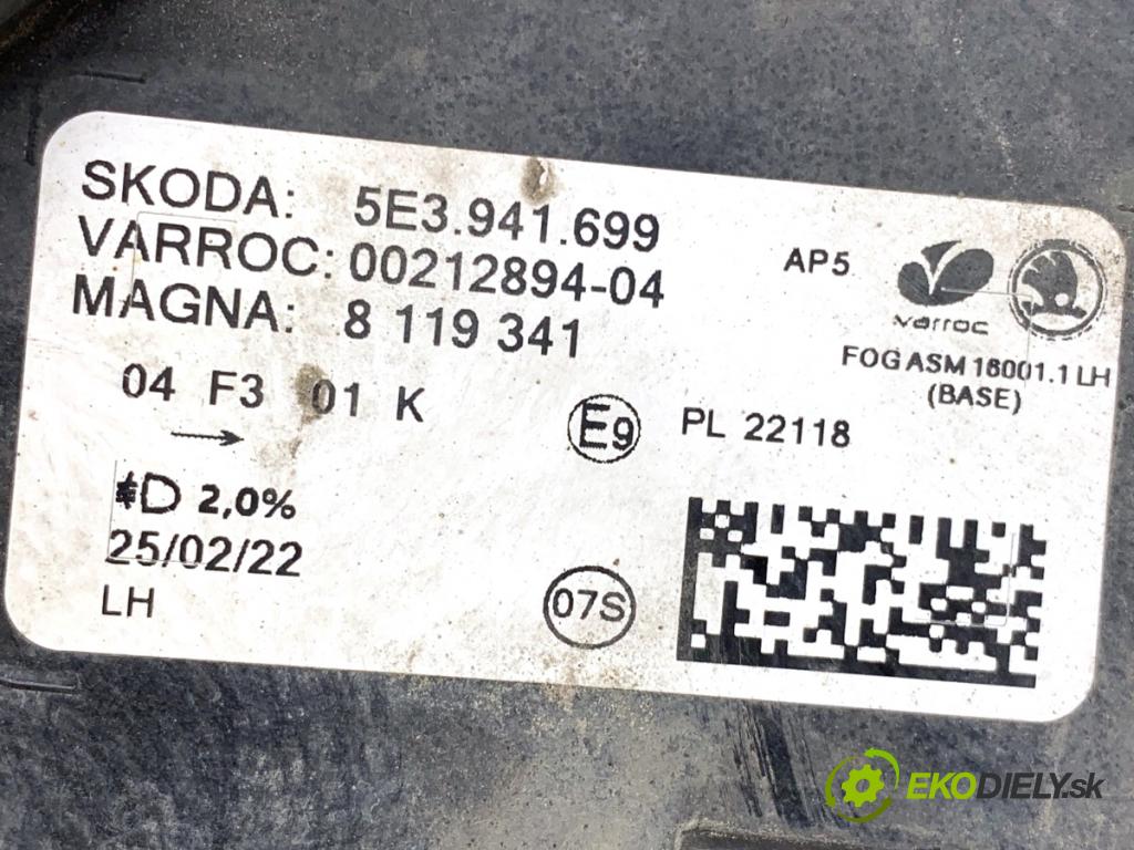 SKODA OCTAVIA IV Kombi 2022 150 kW 1.4 TSI iV 1395 Svetlo DRL: ľavy predný 5E3941699
