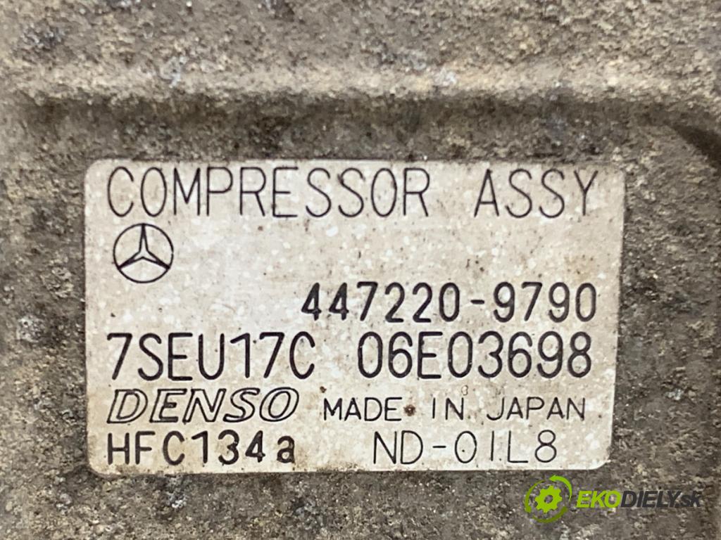 MERCEDES-BENZ W203 sedan 2003 120 kW C 200 Kompressor (203.042) 1796 Kompresor klimatizácie 447220-9790 (Kompresor klimatizácie)