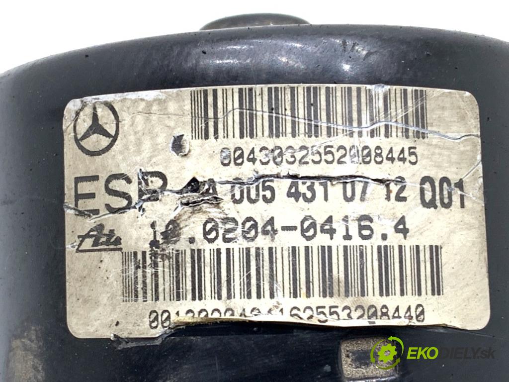 MERCEDES-BENZ W203 sedan 2003 120 kW C 200 Kompressor (203.042) 1796 Pumpa ABS A0054310712 (Pumpa ABS)