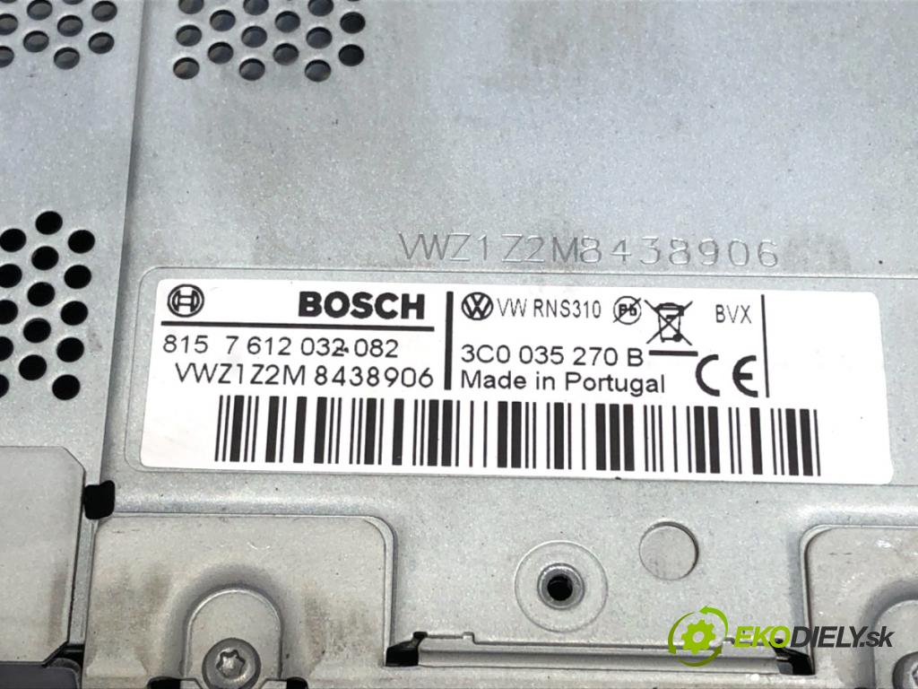 VW POLO V liftback 2011 66 kW 1.6 TDI 1598 RADIO 3C0035270B (Audio zariadenie)