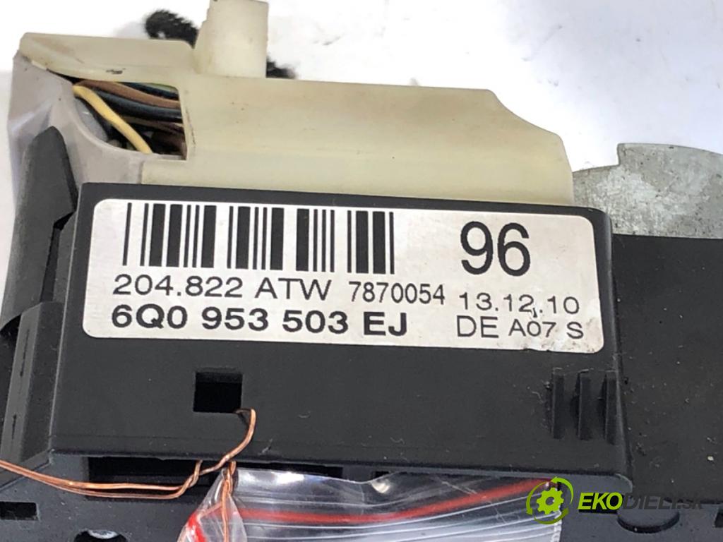 VW POLO V liftback 2011 66 kW 1.6 TDI 1598 Prepínač kombinovaný 6Q0953503EJ (Prepínacie páčky pod volantom)