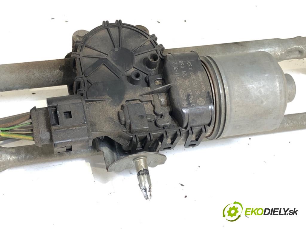 VW POLO V liftback 2011 66 kW 1.6 TDI 1598 Mechanizmus stieračov predný 6R1955023C (Motorček stieračov predný)