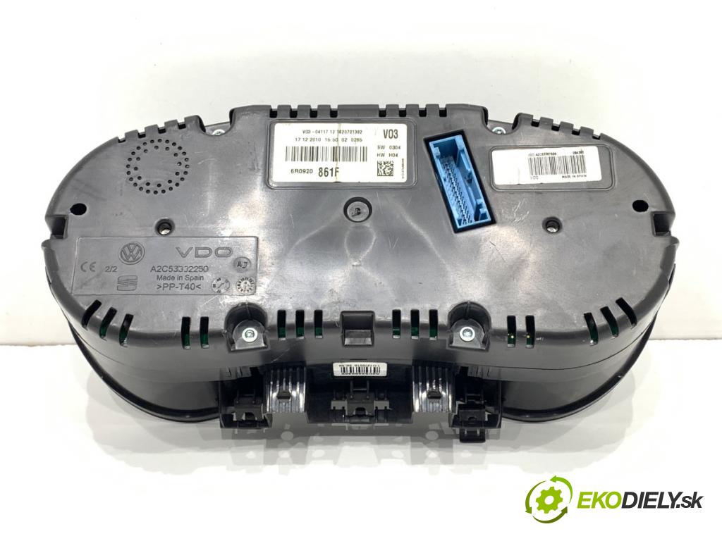 VW POLO V liftback 2011 66 kW 1.6 TDI 1598 prístrojovka 6R0920861F (Přístrojové desky, displeje)