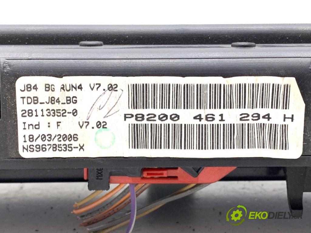 RENAULT SCÉNIC II nadwozie wielkoprzestrzenne (MPV) 2006 78 kW 1.5 dCi (JM1E, JM16) 1461 Prístrojovka P8200461294H (Prístrojová doska)