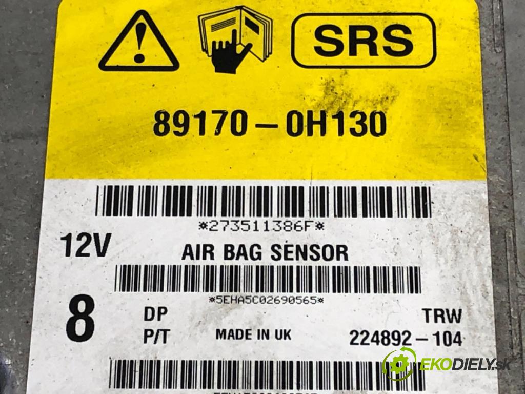 TOYOTA AYGO II liftback 2015 51 kW 1.0 (KGB40) 998 senzor airbag 89170-0H130 (Snímač)