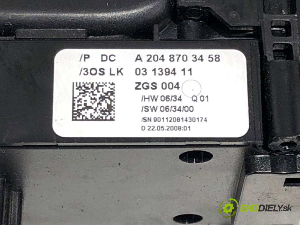 MERCEDES-BENZ S204 Kombi 2008 125 kW C 220 CDI (204.208) 2148 Prepínač okien A2048703458 (Prepínacie páčky pod volantom)