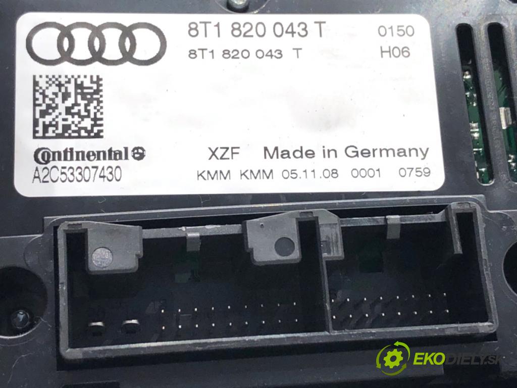 AUDI A4 B8 Kombi 2009 118 kW 1.8 TFSI 1798 Panel ovládania kúrenia 8T1820043T (Prepínacie páčky pod volantom)