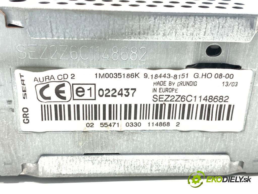 SEAT TOLEDO II sedan 2003 81 kW 1.9 TDI 1896 RADIO 1M0035186K (Audio zariadenie)