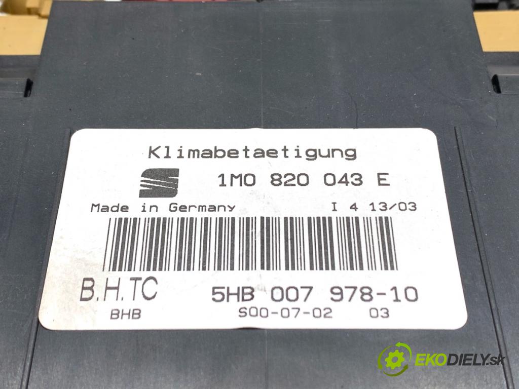 SEAT TOLEDO II sedan 2003 81 kW 1.9 TDI 1896 Panel ovládania kúrenia 1M0820043E (Prepínacie páčky pod volantom)
