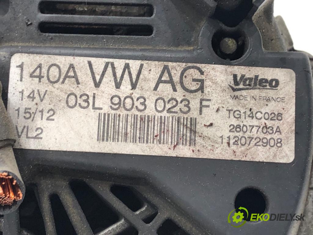 VW GOLF VI liftback 2012 66 kW 1.6 TDI 1598 Alternátor 03L903023F (Alternátor)