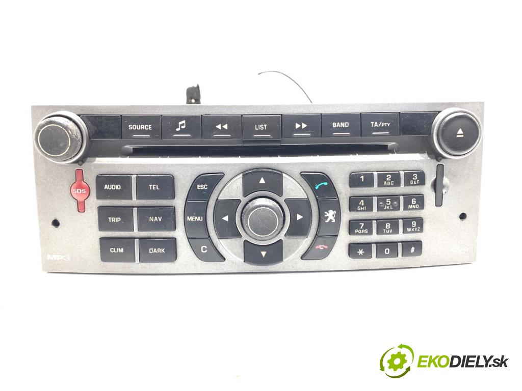 PEUGEOT 407 SW Kombi 2006 100 kW 2.0 HDi 135 1997 RADIO 96614505YW (Audio zariadenie)