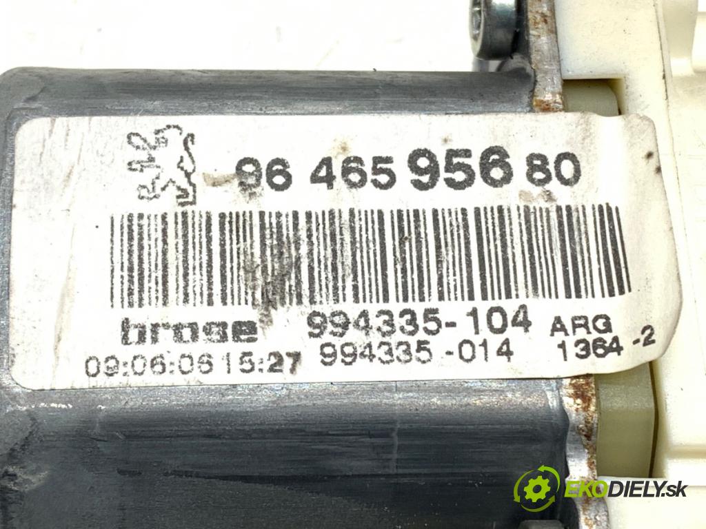 PEUGEOT 407 SW Kombi 2006 100 kW 2.0 HDi 135 1997 mechanismus okna levý zadní část 9646595680