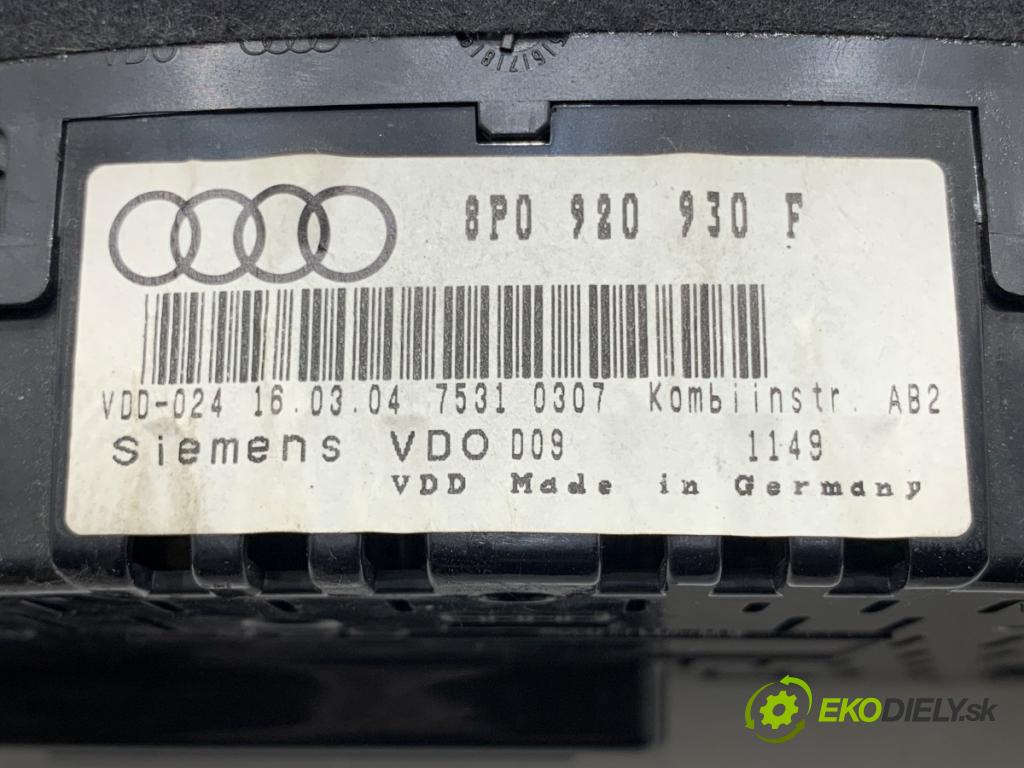 AUDI A3 8P liftback 2004 103 kW 2.0 TDI 1968 Prístrojovka 8P0920930F (Prístrojová doska)