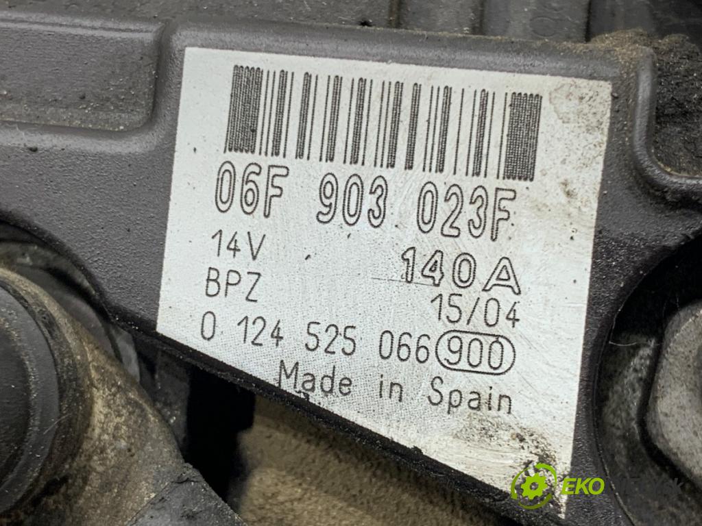 AUDI A3 8P liftback 2004 103 kW 2.0 TDI 1968 Alternátor 06F903023F (Alternátor)