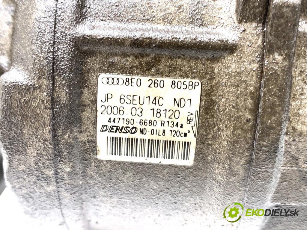 AUDI A4 B7 Kombi 2006 103 kW 2.0 TDI 1968 Kompresor klimatizácie 8E0260805BP (Kompresor klimatizácie)