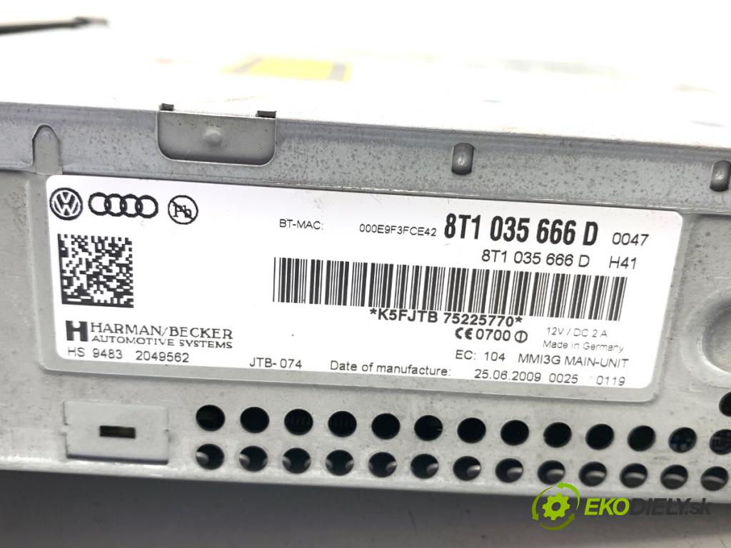 AUDI A5 8T coupe 2010 125 kW 2.0 TDI 1968 RADIO 8T1035666D (Audio zariadenie)