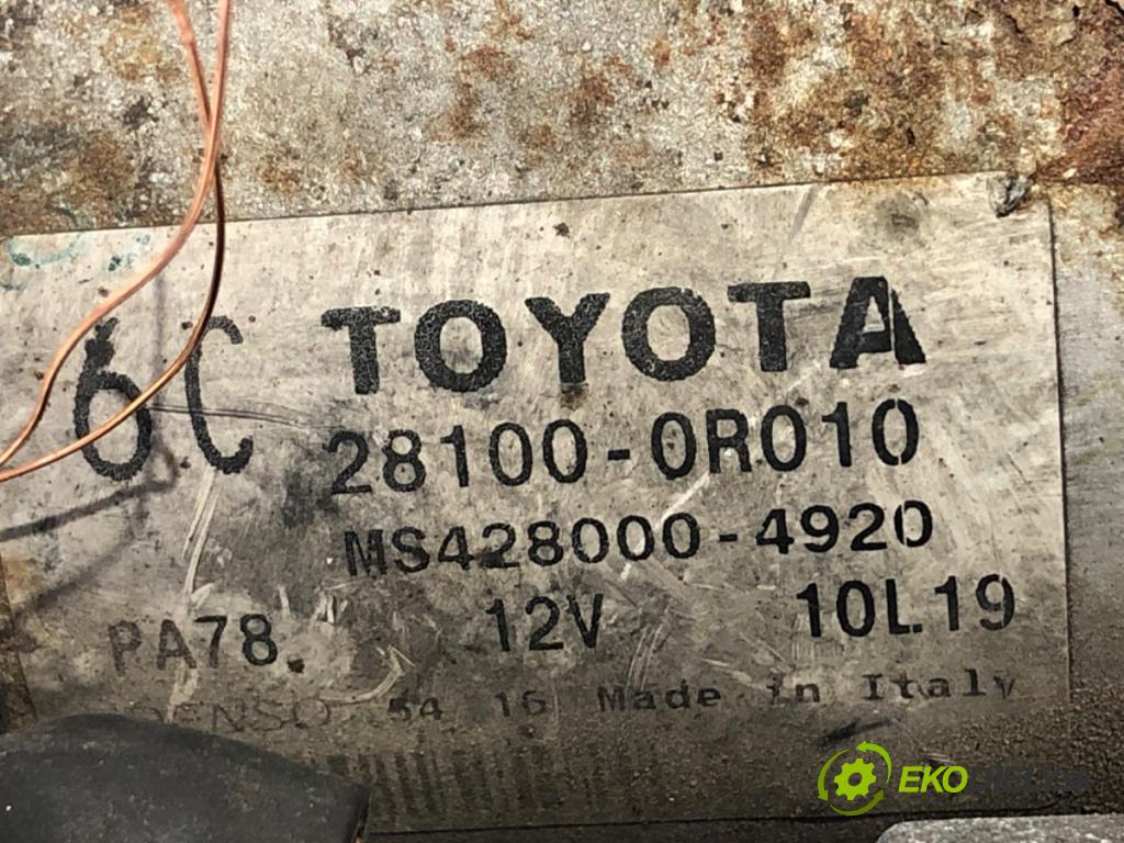 TOYOTA AVENSIS T27 Kombi 2009 93 kW 2.0 D-4D (ADT270_) 1998 Štartér 28100-0R010 (Štartér)