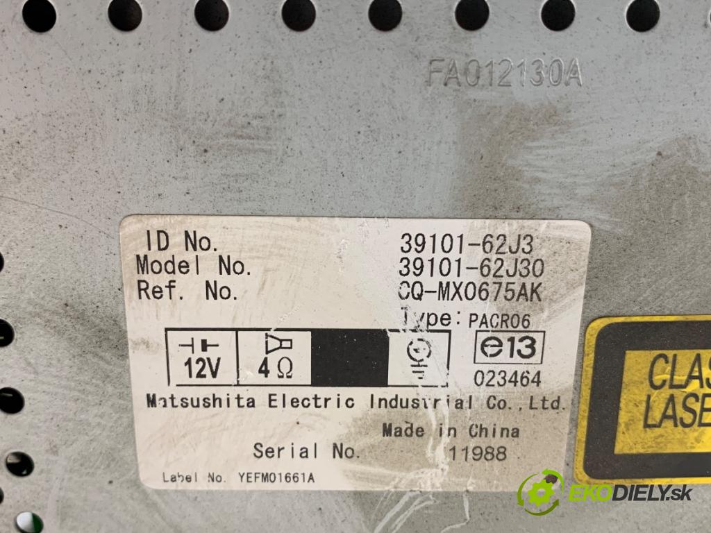 SUZUKI SWIFT III liftback 2006 67 kW 1.3 (RS 413) 1328 RADIO 39101-62J3 (Audio zariadenie)