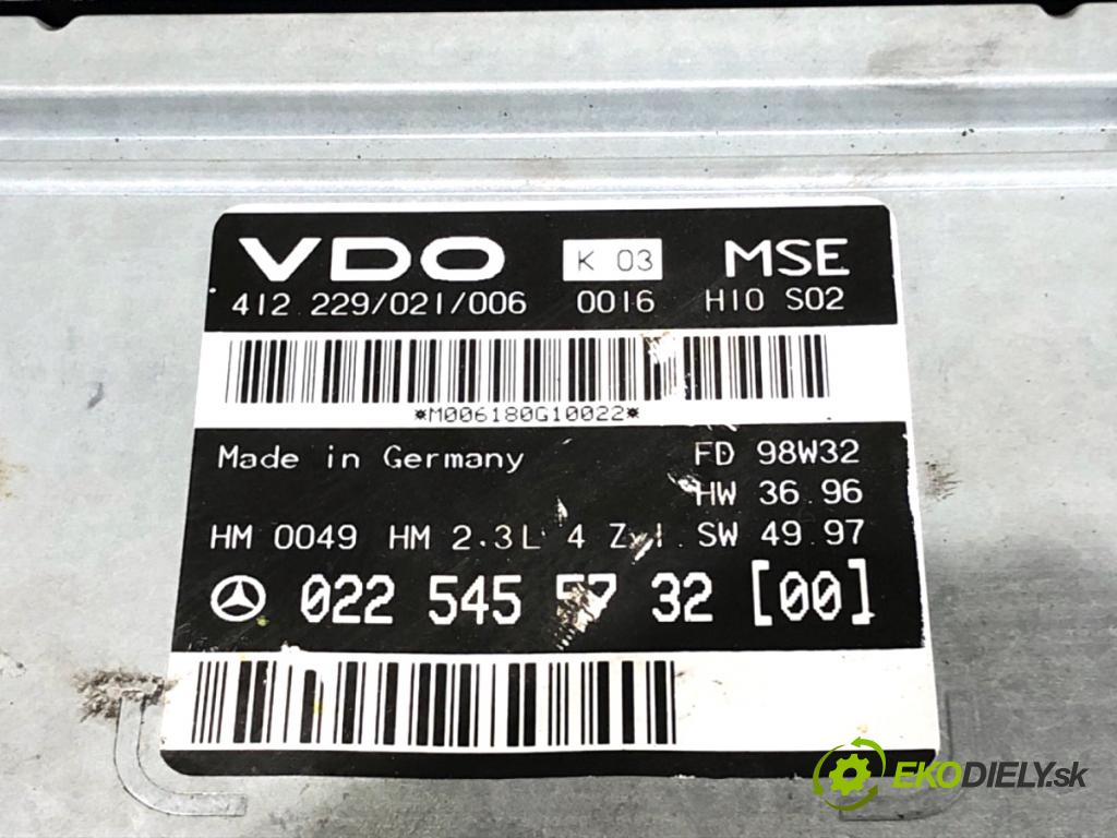 MERCEDES-BENZ W163 SUV 1998 110 kW ML 230 (163.136) 2295 riadiaca jednotka Motor 0225455732 (Riadiaca jednotka)