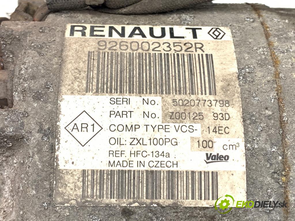 RENAULT CLIO IV liftback 2015 55 kW 1.5 dCi 75 1461 Kompresor klimatizácie 926002352R (Kompresor klimatizácie)