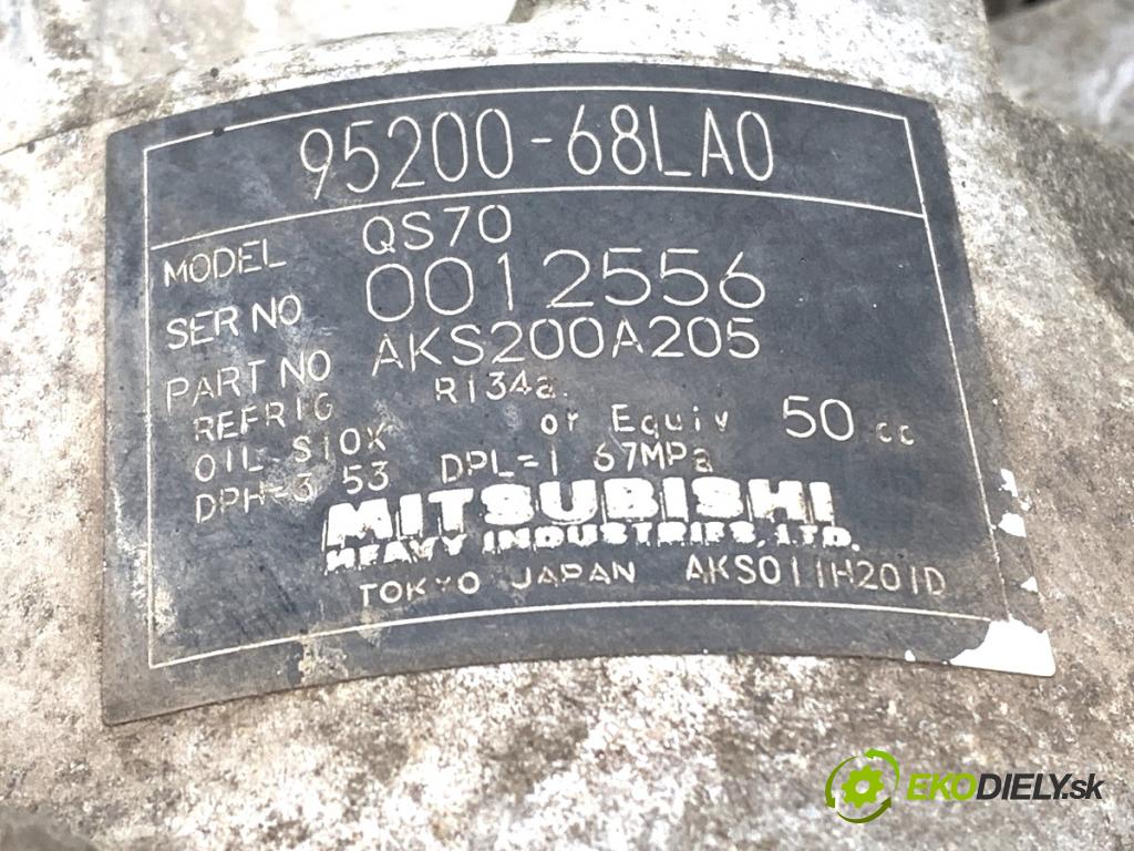 SUZUKI SWIFT IV liftback 2010 69 kW 1.2 (AZH 412) 1242 Kompresor klimatizácie 95200-68LA0 (Kompresor klimatizácie)