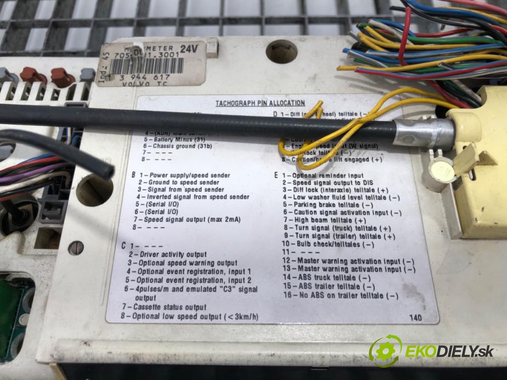 VOLVO FH12 Platforma / podwozie 1997 279 kW FH 12/380 279 kW [379 KM] olej napędowy 1993 - 2005 12132 Prístrojovka 1078785 (Prístrojová doska)