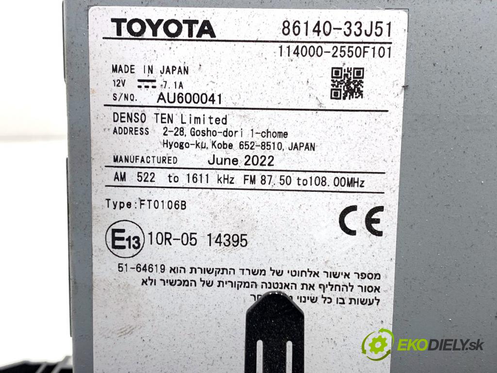 TOYOTA CAMRY sedan 2022 131 kW 2.5 Hybrid (AXVH71_) 2487 RADIO Dislpej 86140-33J51