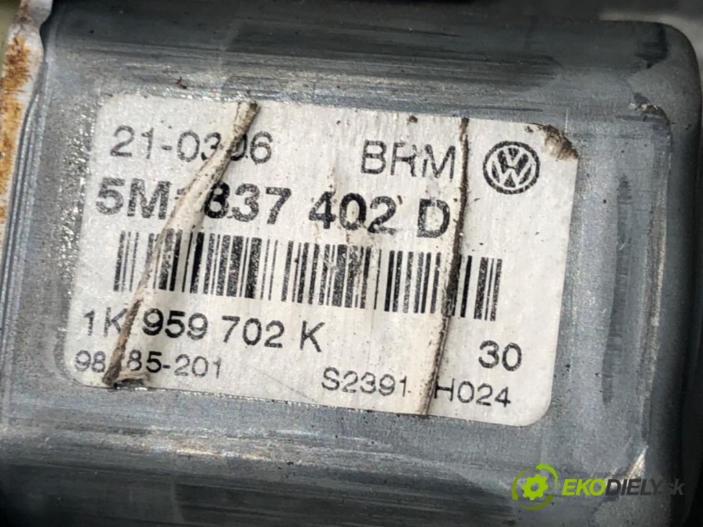 VW GOLF PLUS V liftback 2006 77 kW 1.9 TDI 1896 mechanismus okna pravý přední část 5M1837402D