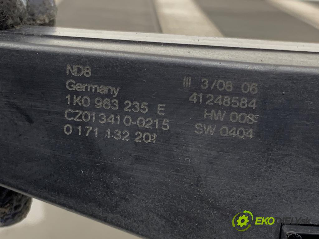 VW GOLF PLUS V liftback 2006 77 kW 1.9 TDI 1896 Výhrevné teleso, radiátor kúrenia elektrická 1K0963235E (Radiátor kúrenia)