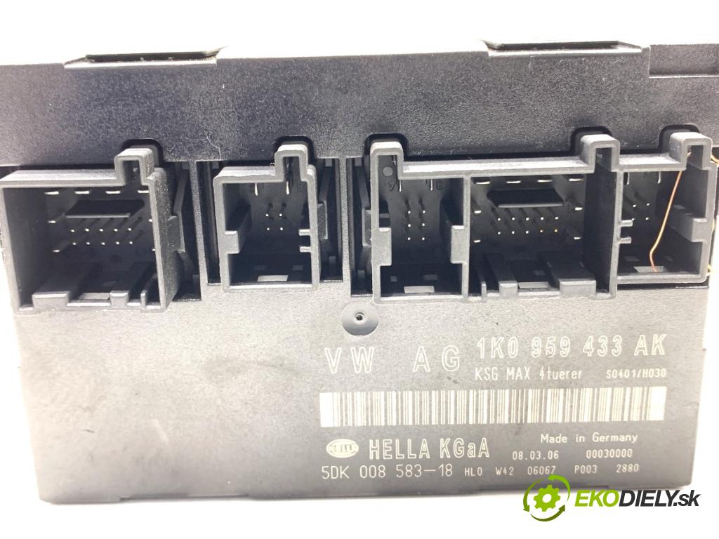 VW GOLF PLUS V liftback 2006 77 kW 1.9 TDI 1896 Modul komfortu 1K0959433AK (Modul komfortu)