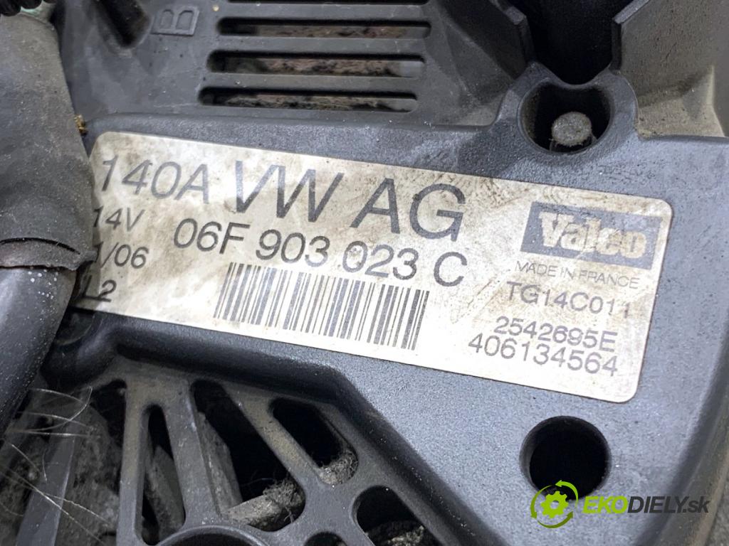 VW GOLF PLUS V liftback 2006 77 kW 1.9 TDI 1896 Alternátor 06F903023C (Alternátor)