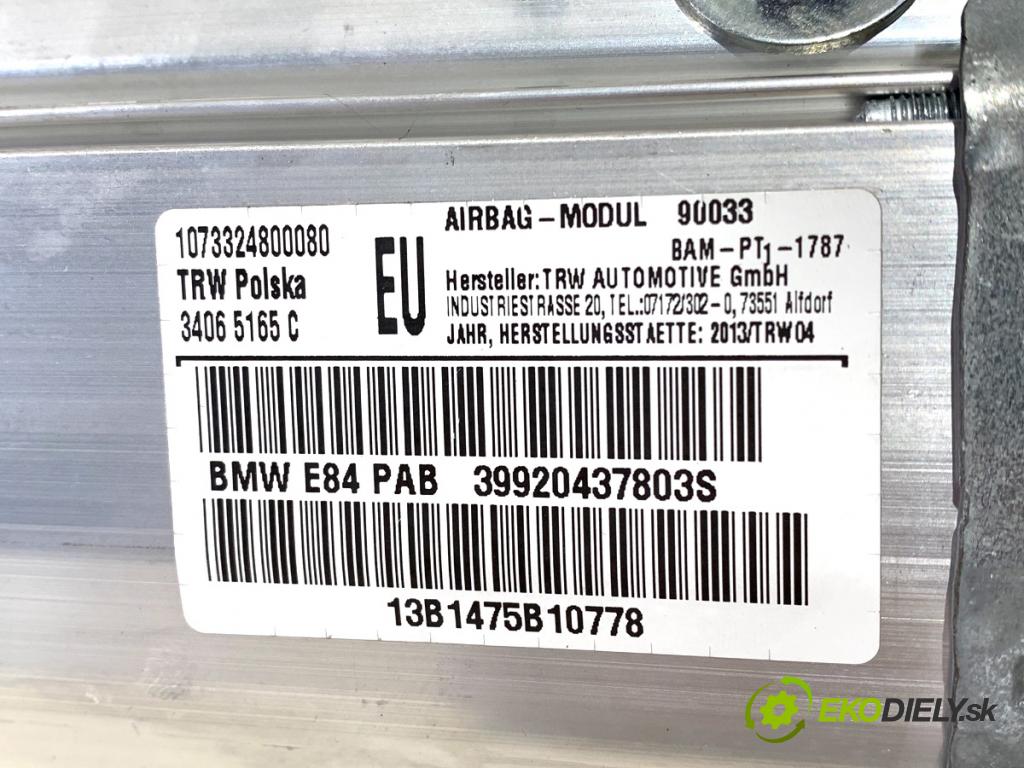BMW E84 SUV 2013 135 kW xDrive 20 d 1995 AirBag spolujezdce 39920437803S (Airbagy)