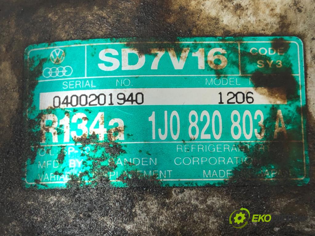 VW NEW BEETLE liftback 1999 66 kW 1.9 TDI 1896 Kompresor klimatizácie 1J0820803A (Kompresor klimatizácie)