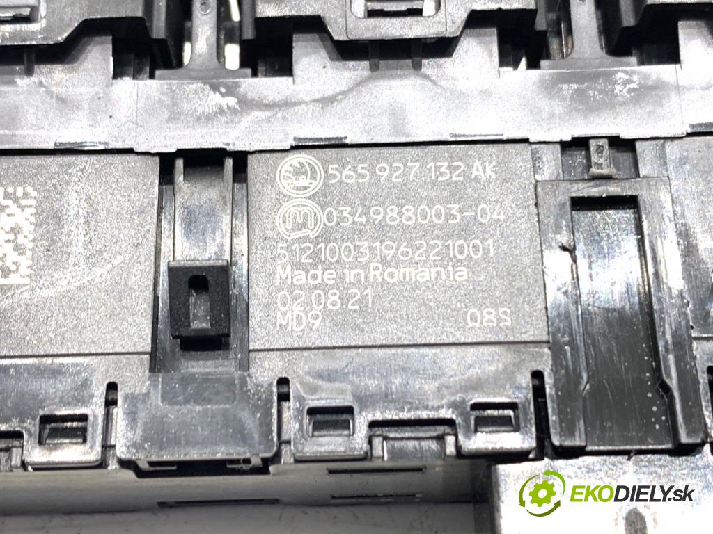 SKODA KODIAQ SUV 2021 147 kW 2.0 TDI 4x4 1968 Spínač svetiel výstražných (núdzových) 565927132AK (Prepínacie páčky pod volantom)