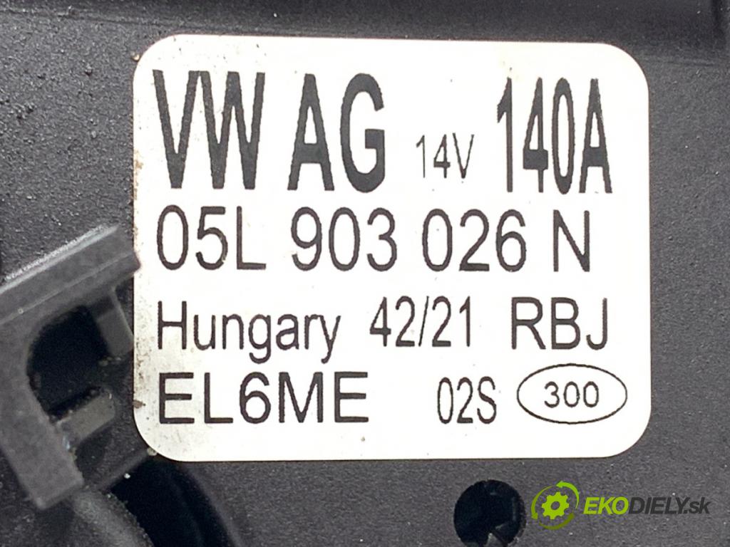 SKODA KODIAQ SUV 2021 147 kW 2.0 TDI 4x4 1968 Alternátor 05L903026N (Alternátor)