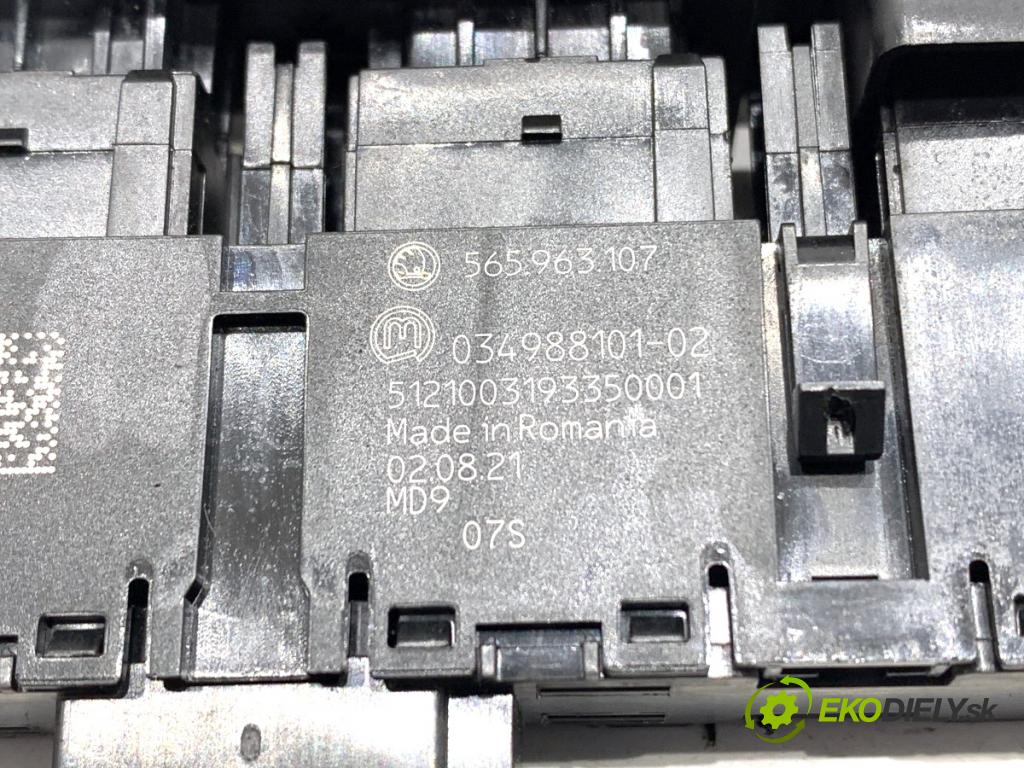 SKODA KODIAQ SUV 2021 147 kW 2.0 TDI 4x4 1968 Prepínač ohrievania, vyhrievania sedačky 565963107 (Prepínacie páčky pod volantom)