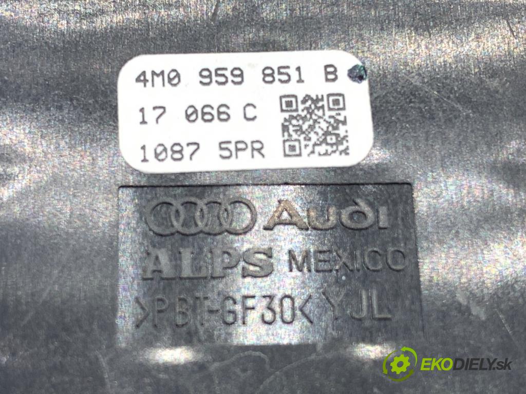 AUDI A5 F5 liftback 2017 140 kW 2.0 TDI quattro 1968 Prepínač okien 4M0959851B (Prepínacie páčky pod volantom)