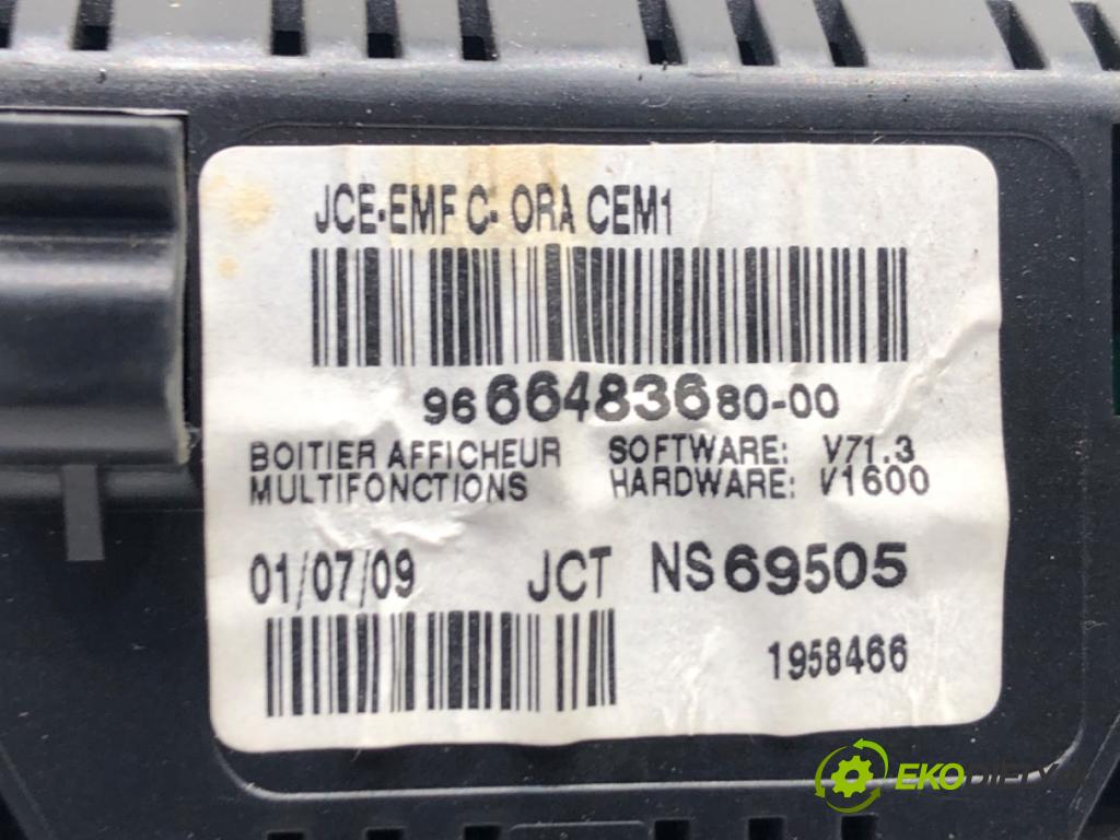 PEUGEOT 308 I liftback 2009 66 kW 1.6 HDi 1560 Dislpej 9666483680 (Prístrojová doska)