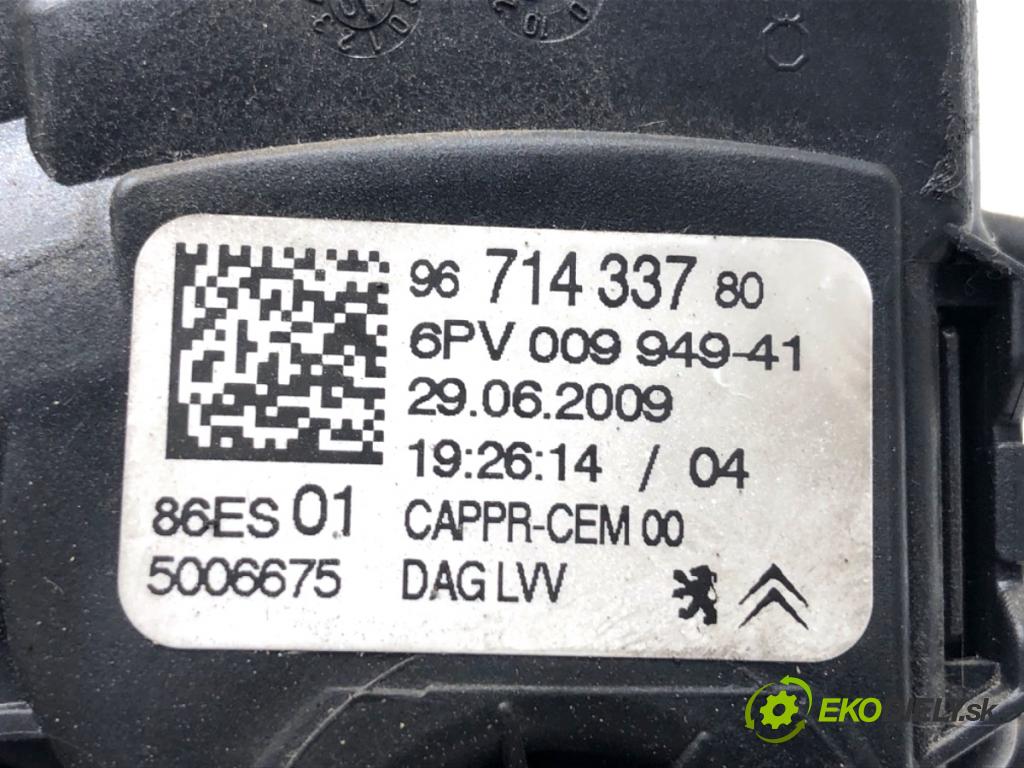 PEUGEOT 308 I liftback 2009 66 kW 1.6 HDi 1560 Potenciometer plynu 9671433780 (Potenciometer plynového pedálu)