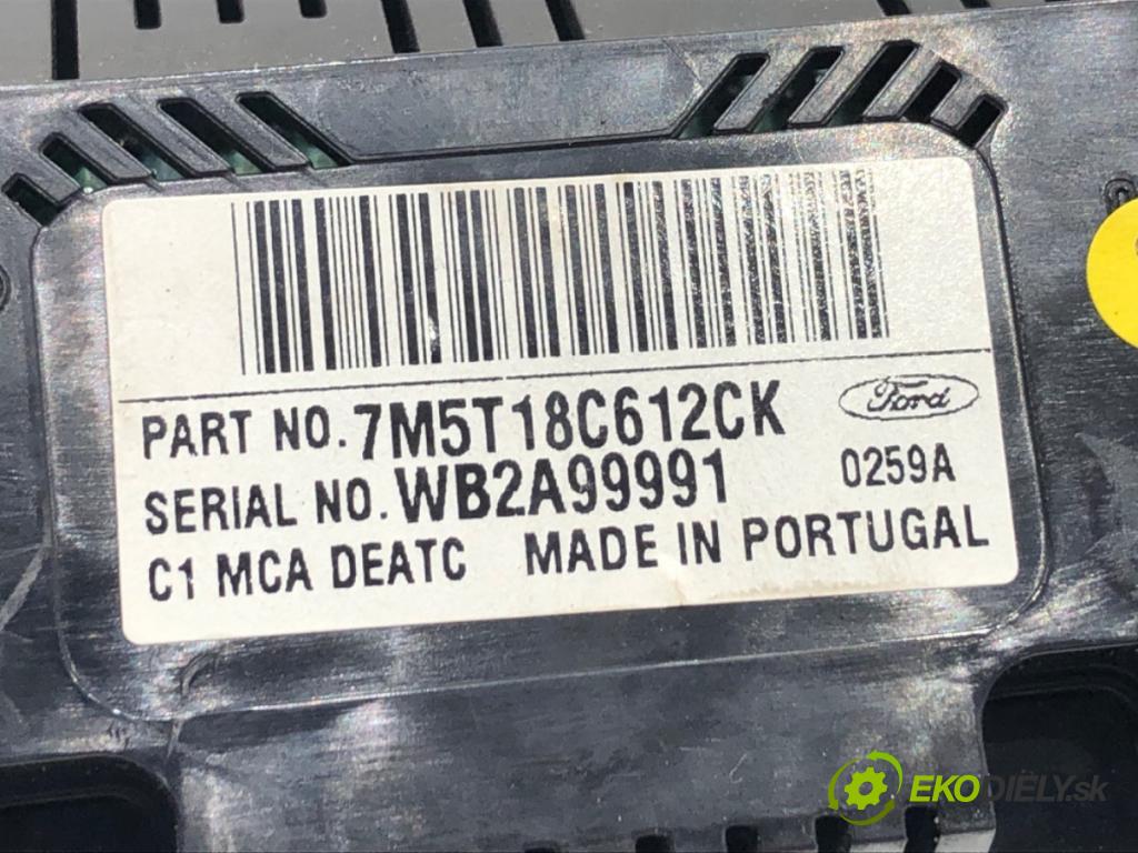 FORD KUGA I SUV 2010 103 kW 2.0 TDCi 4x4 1997 Panel ovládania kúrenia 7M5T18C612CK (Prepínacie páčky pod volantom)