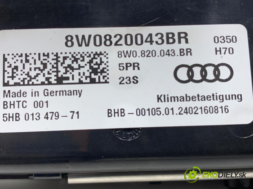 AUDI A4 B9 Kombi 2024 110 kW 35 TFSI Mild Hybrid 1984 Panel ovládania kúrenia 8W0820043BR (Prepínacie páčky pod volantom)