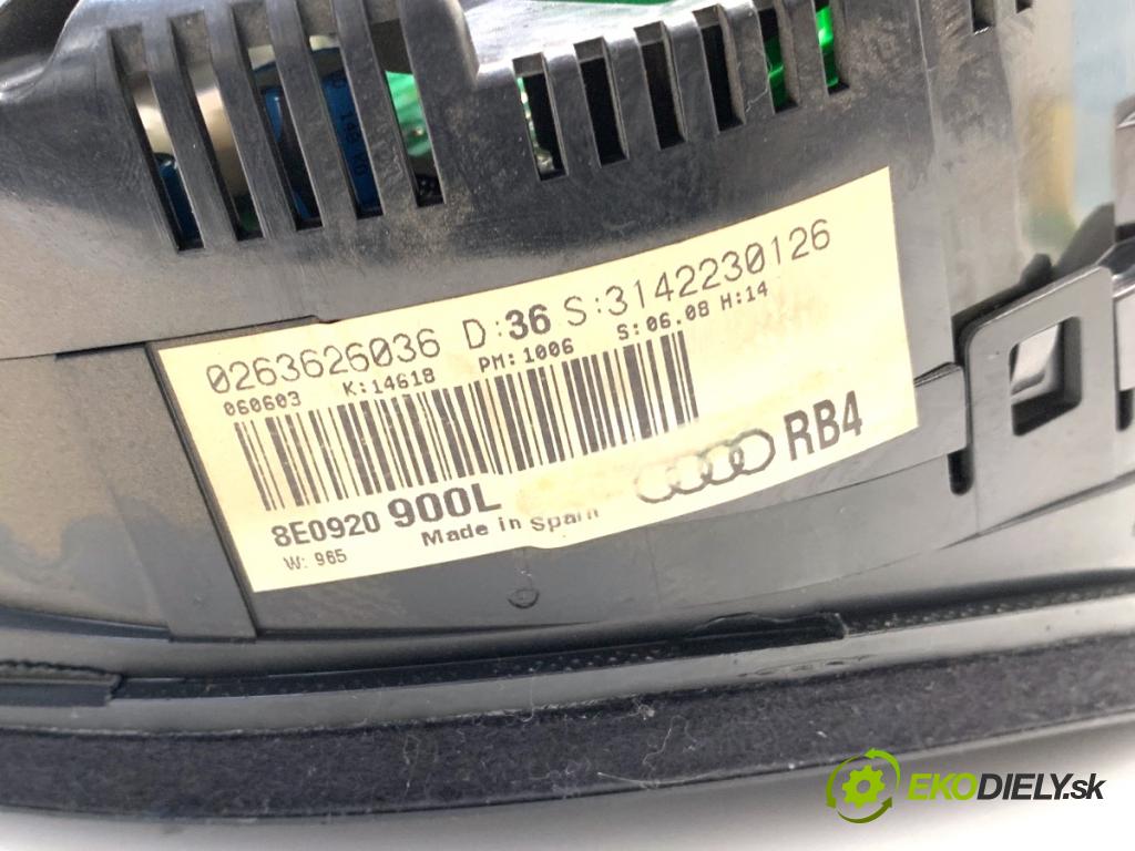 AUDI A4 B6 sedan 2003 96 kW 2.0 1984 Prístrojovka 8E0920900L (Prístrojová doska)