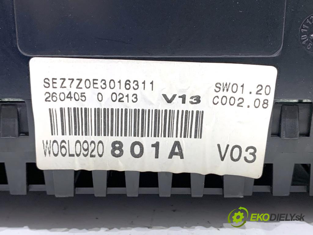 SEAT IBIZA III liftback 2005 55 kW 1.4 TDI 1422 Prístrojovka 6L0920801A (Prístrojová doska)