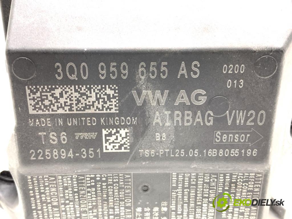 SKODA OCTAVIA III liftback 2016 81 kW 1.6 TDI 1598 senzor airbag 3Q0959655AS (Snímač)