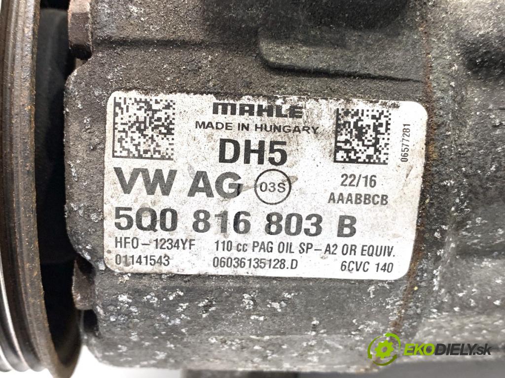 SKODA OCTAVIA III liftback 2016 81 kW 1.6 TDI 1598 Kompresor klimatizácie 5Q0816803B (Kompresor klimatizácie)