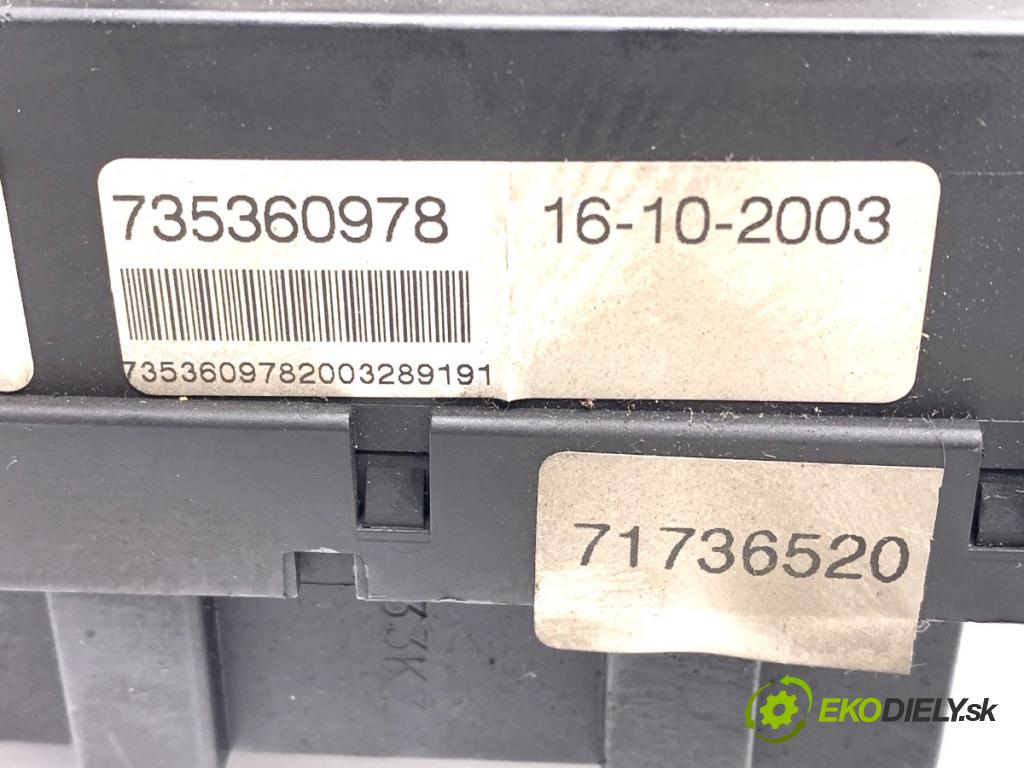 FIAT PANDA II liftback 2003 40 kW 1.1 (169.AXA1A) 1108 Prepínač kombinovaný 735360978 (Prepínacie páčky pod volantom)